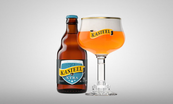 Kasteel Xtra flesje en glas